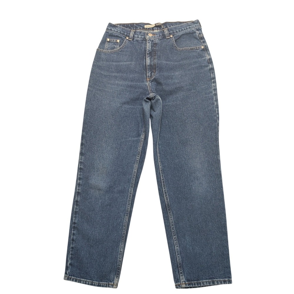 VTG St. John's Bay Classic Fit Jeans Womens 12 Blue High Rise Straight Leg Denim
